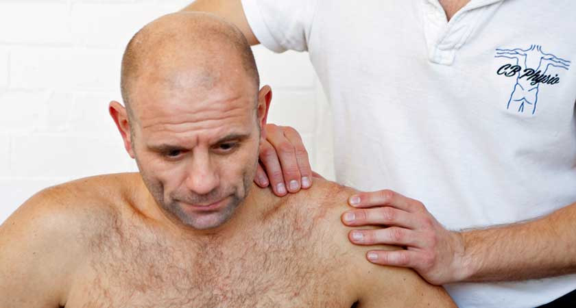 Craig Brown, CBPhysio with a client - understanding neck and shoulder pain